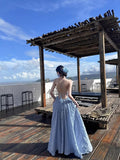 Design Sense Of Summer Waves Blue Atmosphere Feel The Holiday Wind And Back To The Waist Of The Thin Skirt Hanging Beach Skirt