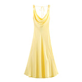 2025 Summer New Women's Fashion Sexy Hot Girl Silk Silk Texture Dress 2590934