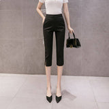 2025 Summer A Few New Fork Seven Trousers Lady Thin Slimmed Slacks Small Foot Suit Pants Pencil Pants