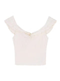 Pure Style Hottie Shoulder Shoulder Short Sleeve T-Shirt Girl Summer Design Feeling Short Umbilled Bone Top