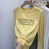 2026 Early Autumn Niche Does Not Hit The Long Sleeves Of The Bottom Shirt T-Shirts For Women's Spring Printing Tops