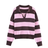 2025 Autumn New Round Neck Loose Set Female Design Temperament Knitting Shirt 5536162