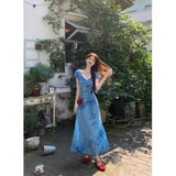 French Floral Dress Women's Summer Yunnan Tourism Wearing Women's Unique Beautiful Waist-Waive Holiday Dress