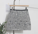 2025 New Scaro Squint Red Skirt High Waist Thin A Word Backbage Anti-Walking Short Skirt 8286